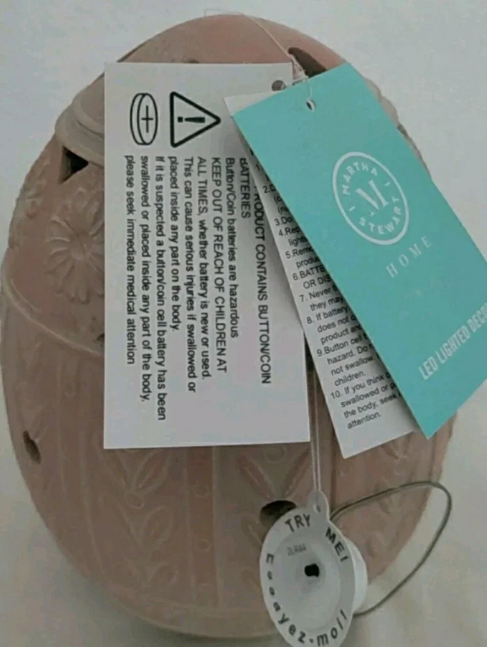 Martha Stewart LED Lighted Egg  9